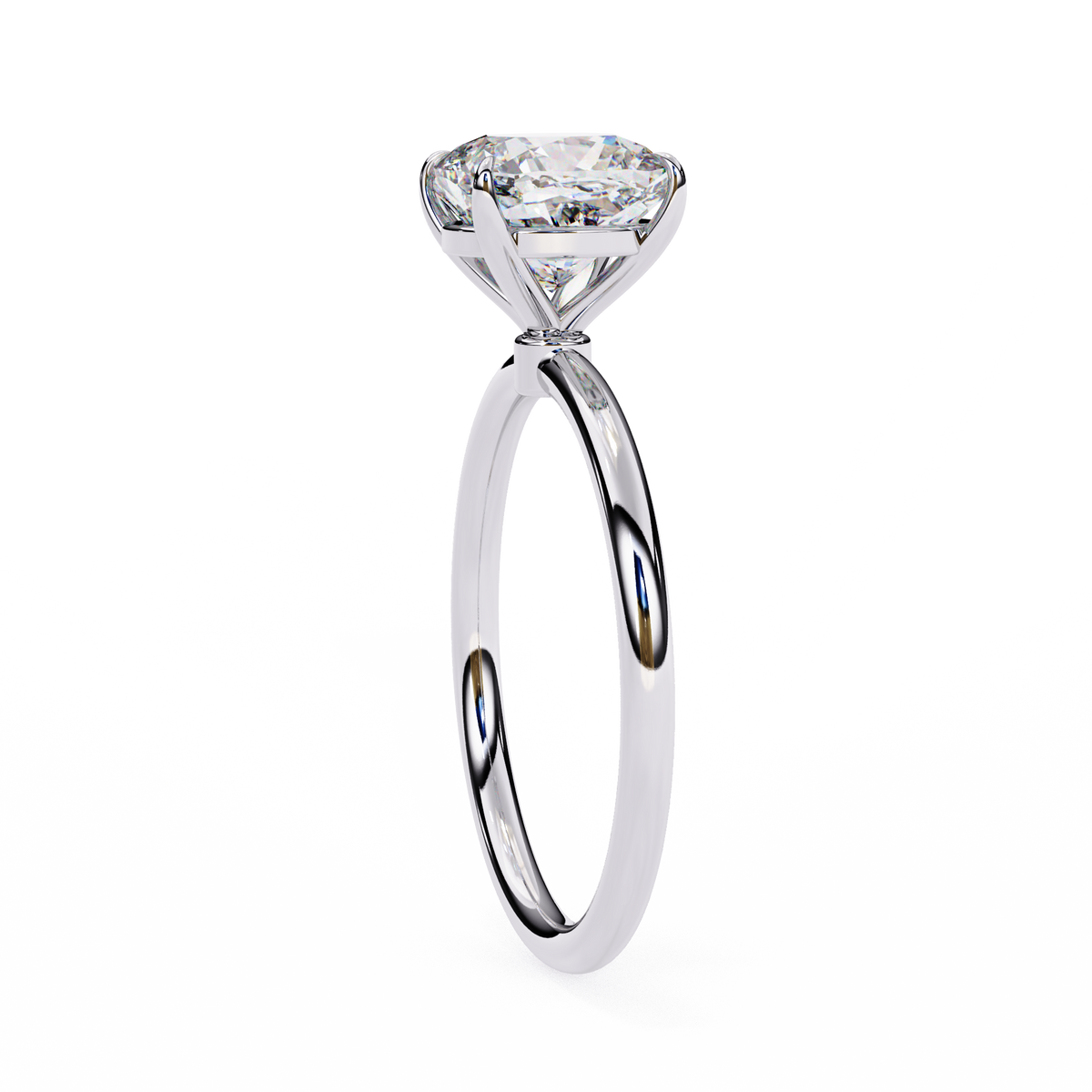 Cushion Cut Solitaire Engagement Ring