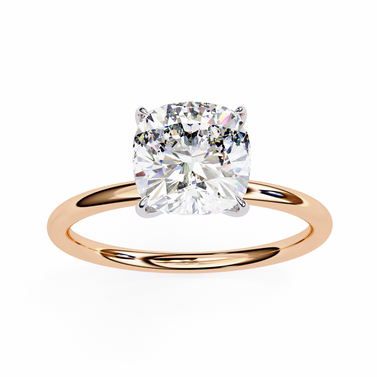 Cushion Cut Solitaire Engagement Ring