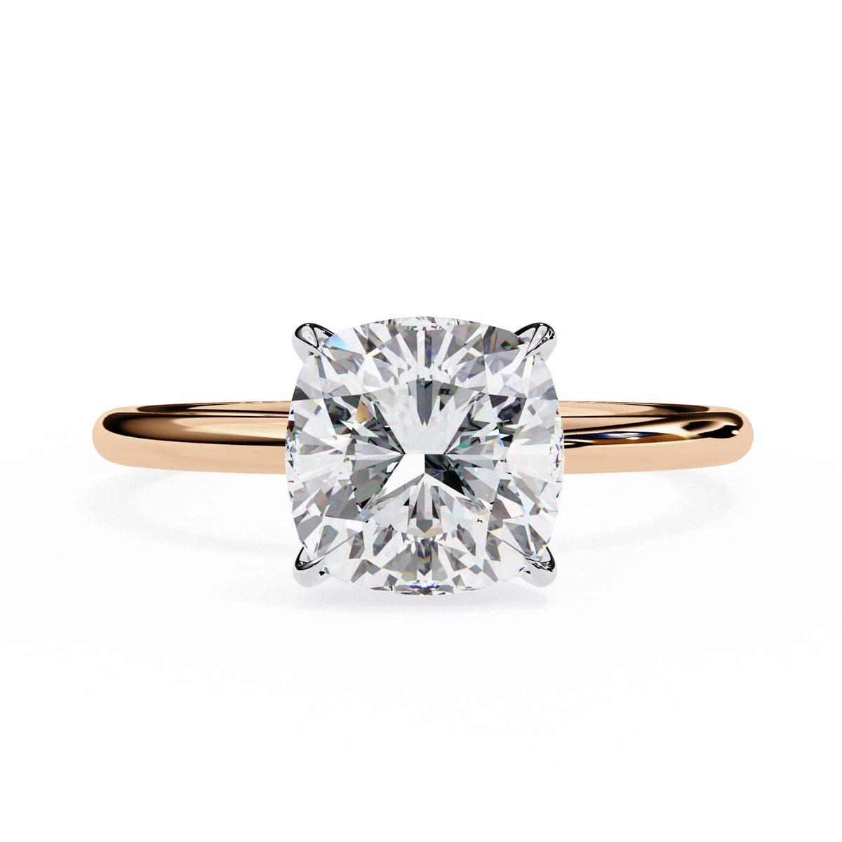 Cushion Cut Solitaire Engagement Ring
