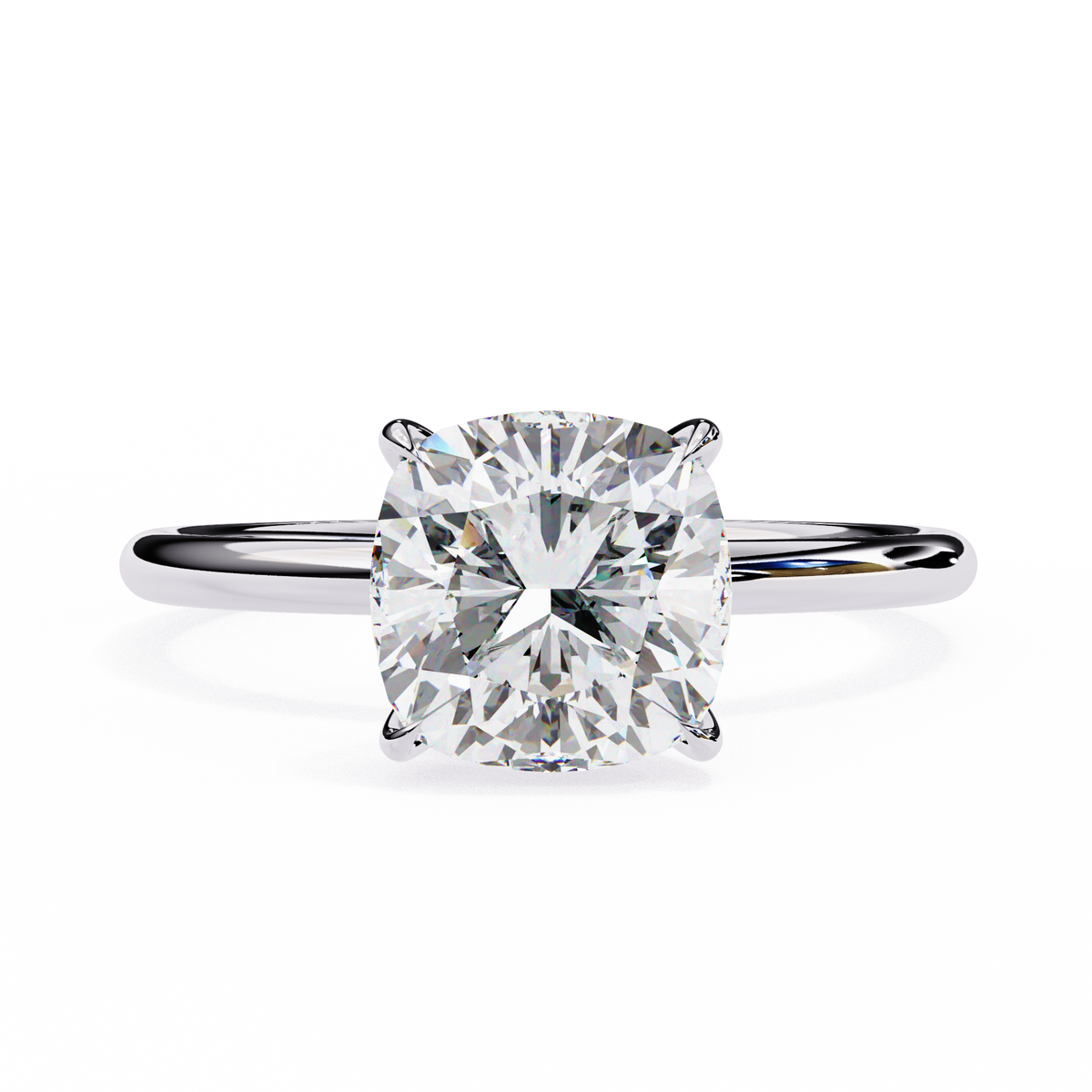 Cushion Cut Solitaire Engagement Ring