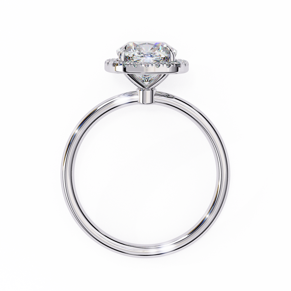 Cushion Cut Halo Diamond Ring