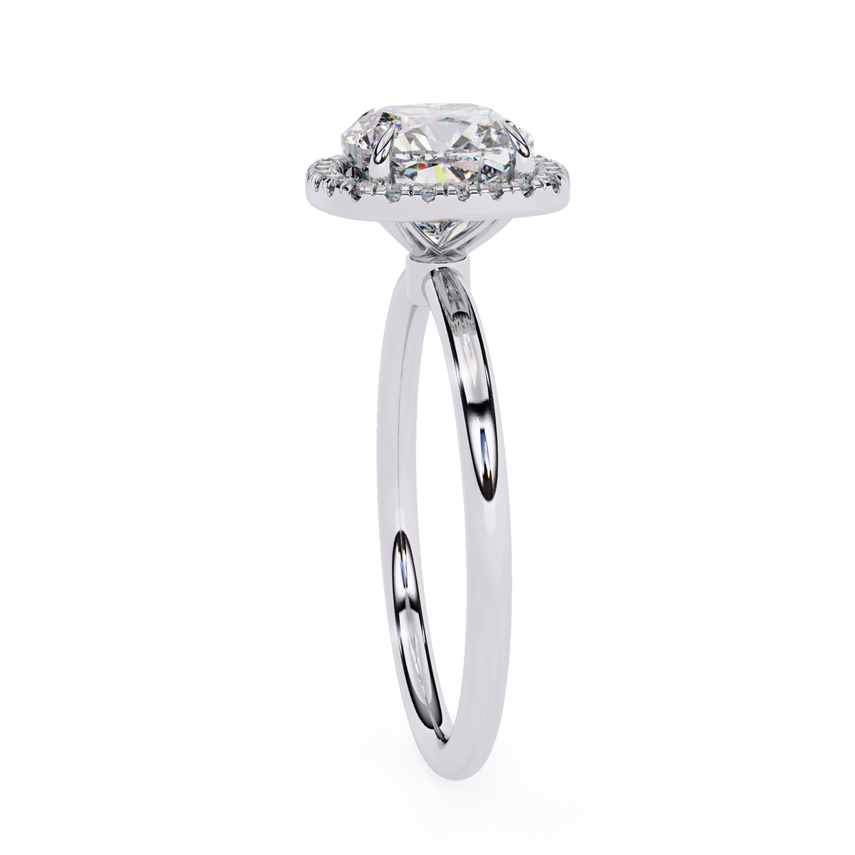 Cushion Cut Halo Diamond Ring