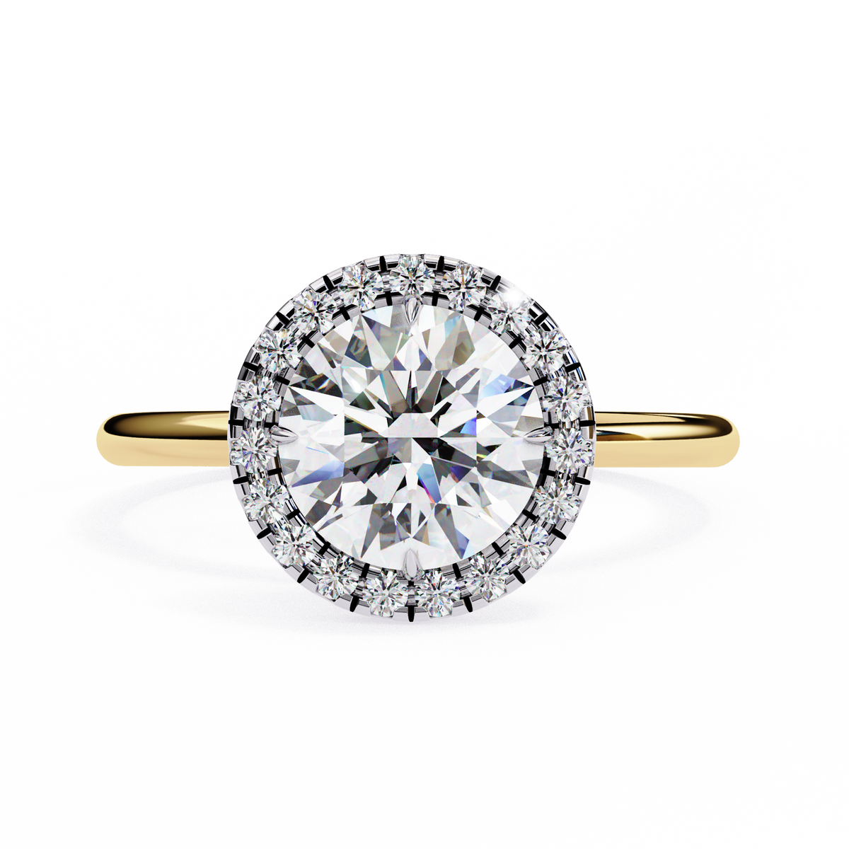 Classic Round Brilliant Halo Diamond Ring