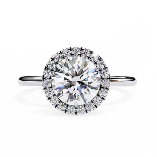 Classic Round Brilliant Halo Diamond Ring