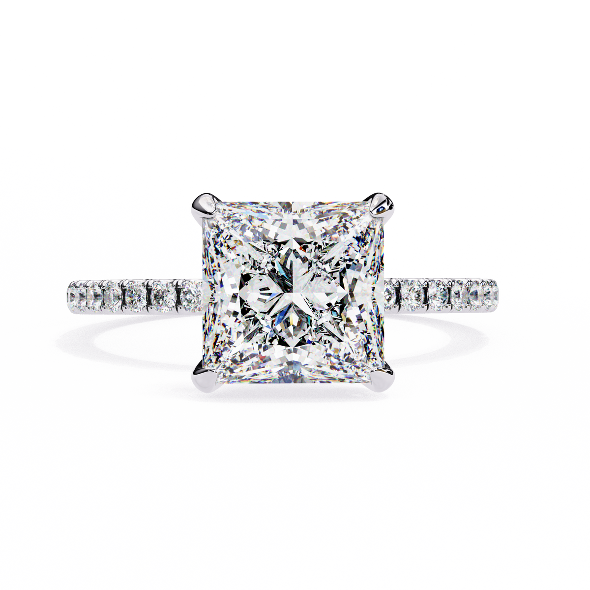 Princess Cut Diamond Halo Ring