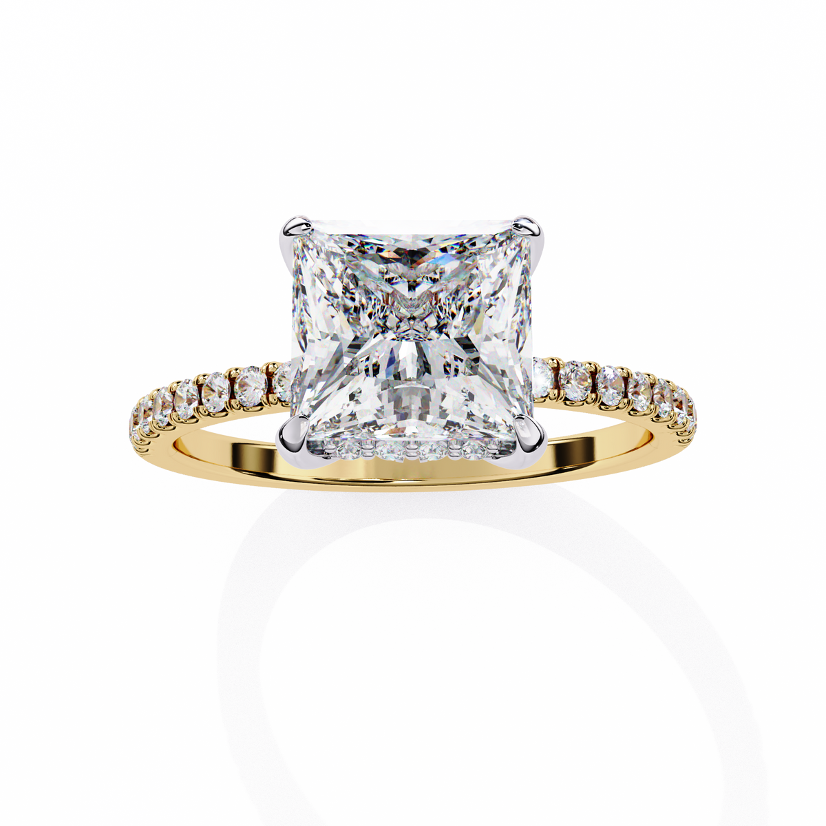 Princess Cut Diamond Halo Ring