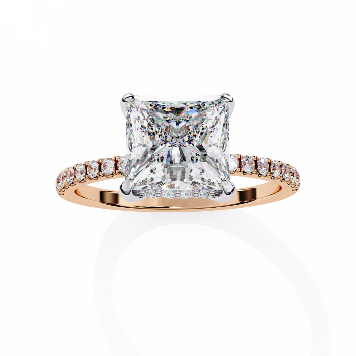 Princess Cut Diamond Halo Ring
