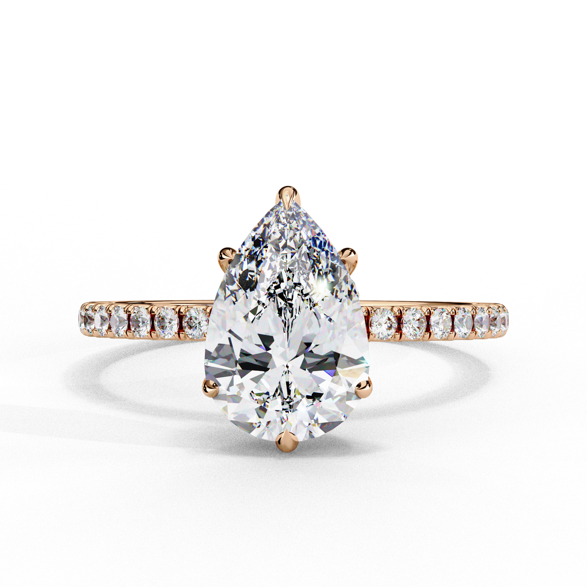 Pear Éclat Solitaire Ring