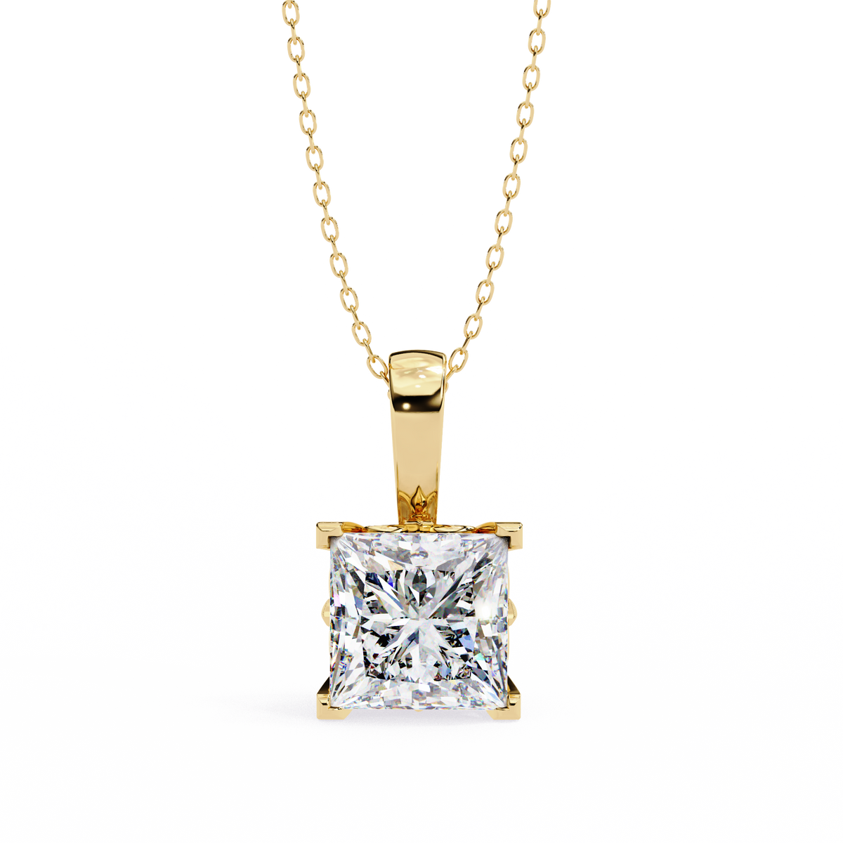AURELIS  PRINCESS-CUT DIAMOND PENDANT
