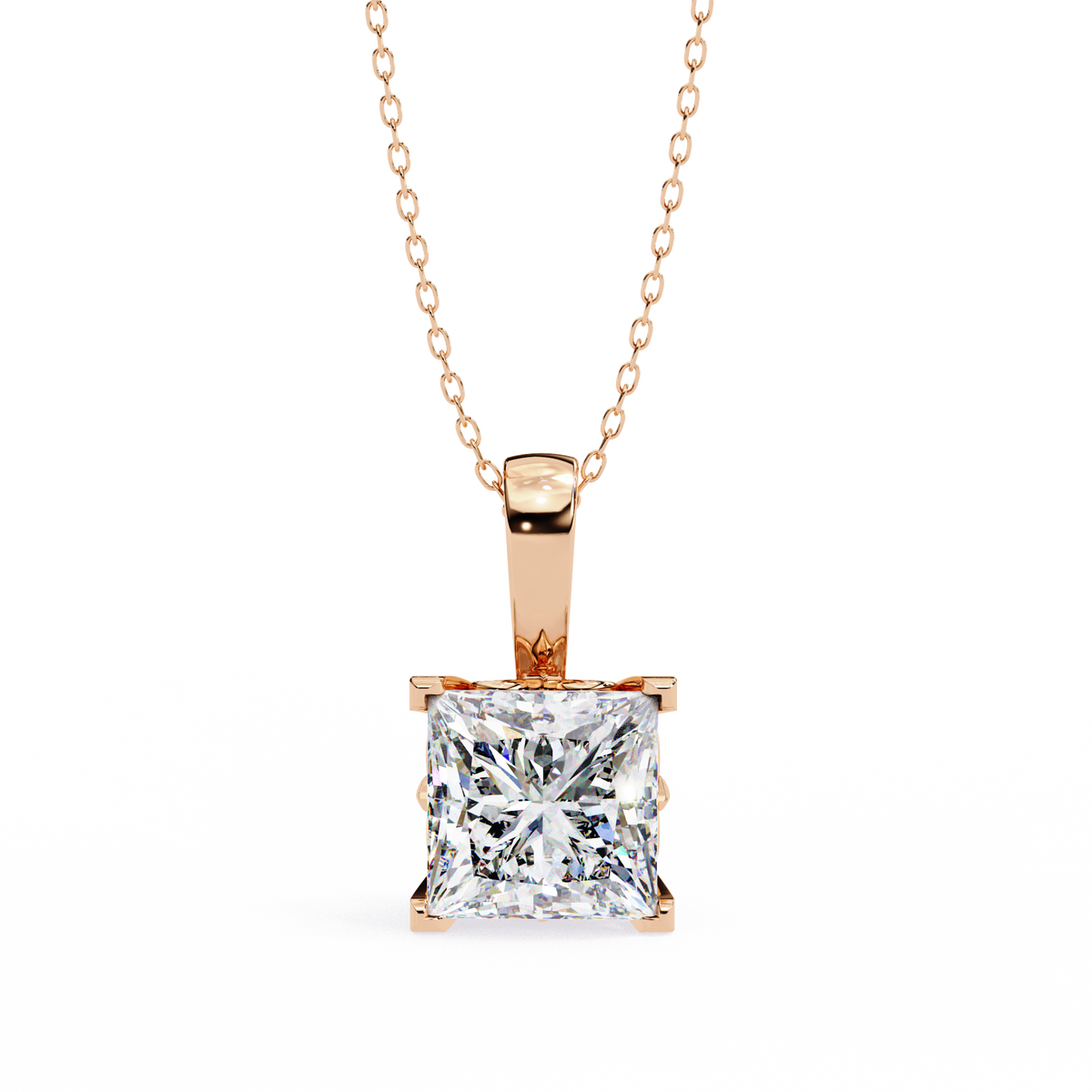 AURELIS  PRINCESS-CUT DIAMOND PENDANT