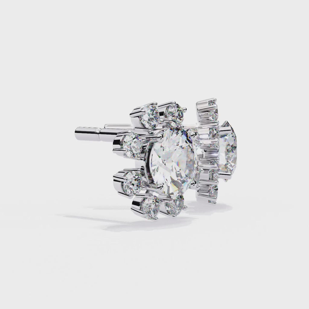 Éclat Fleur Diamond Stud Earrings