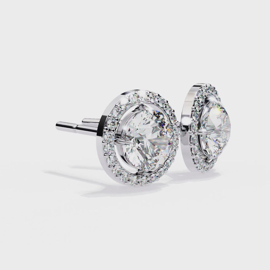 Éclat Royale Round-Cut Earrings