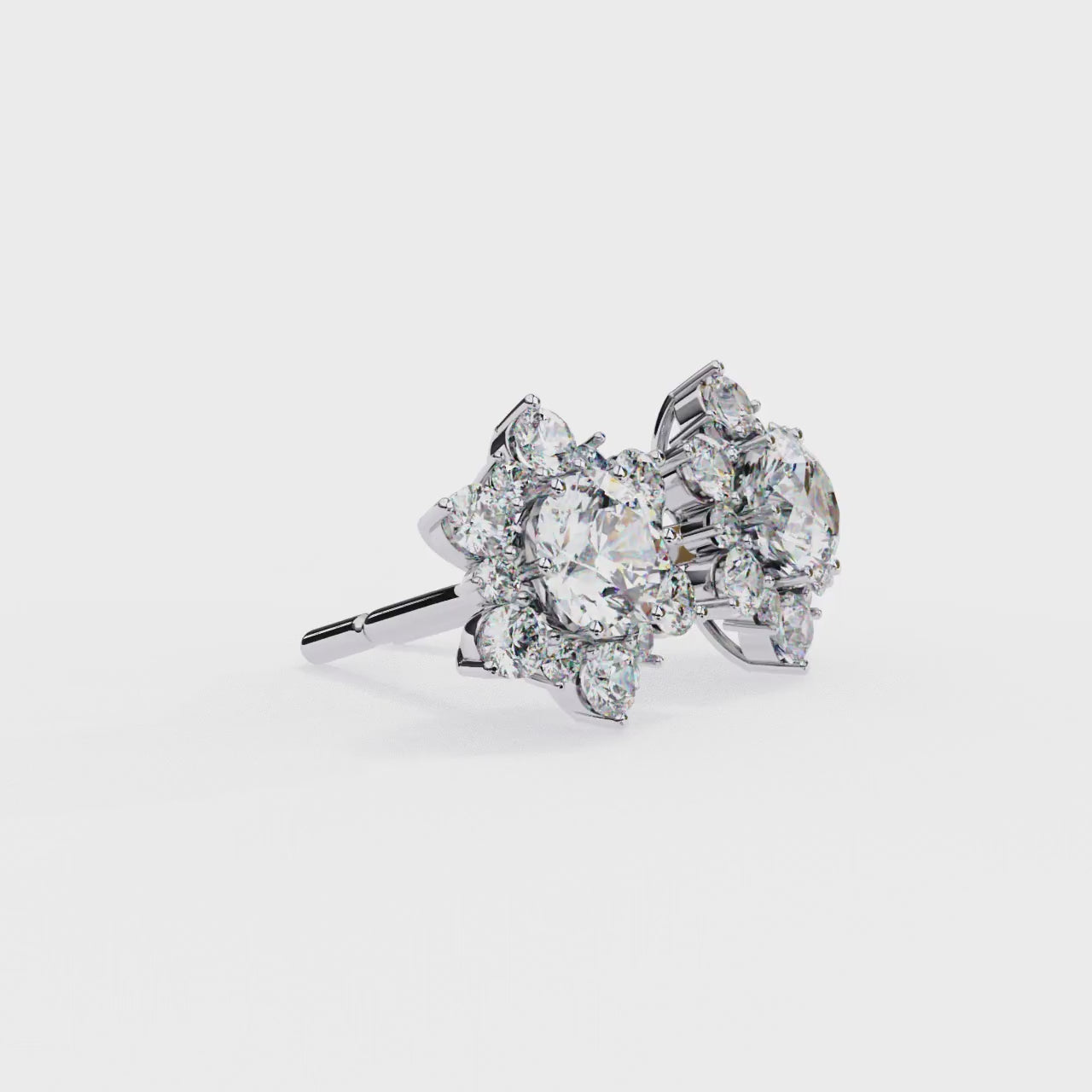 Fleur Diamond Stud Earrings