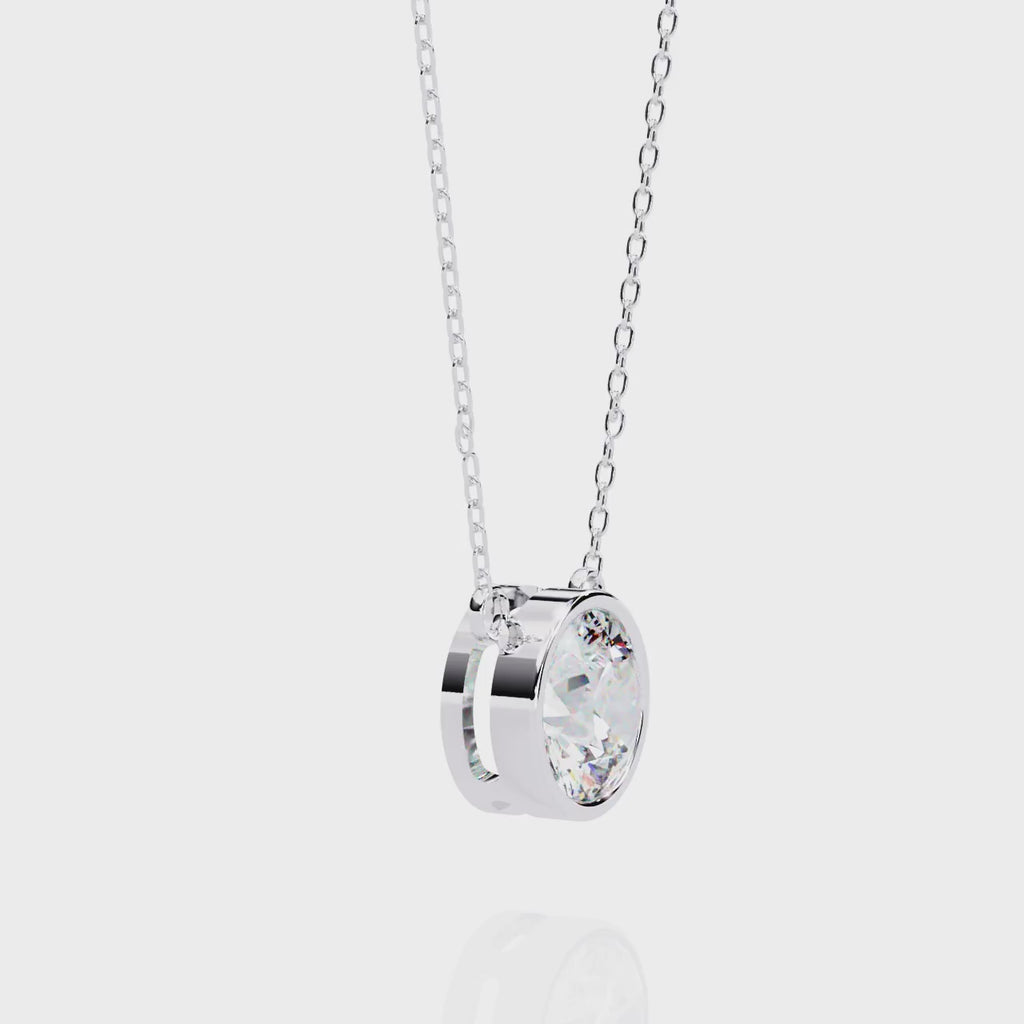 Aurelia Round-Cut Diamond Pendant