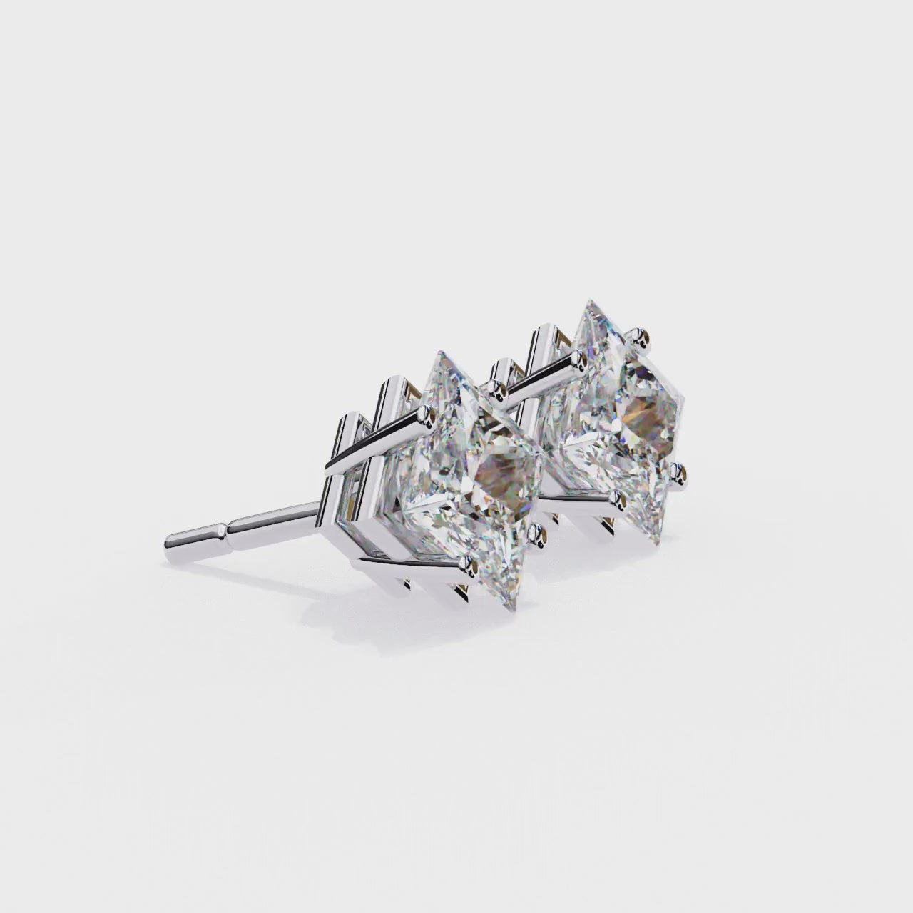 Princess cut Earrings