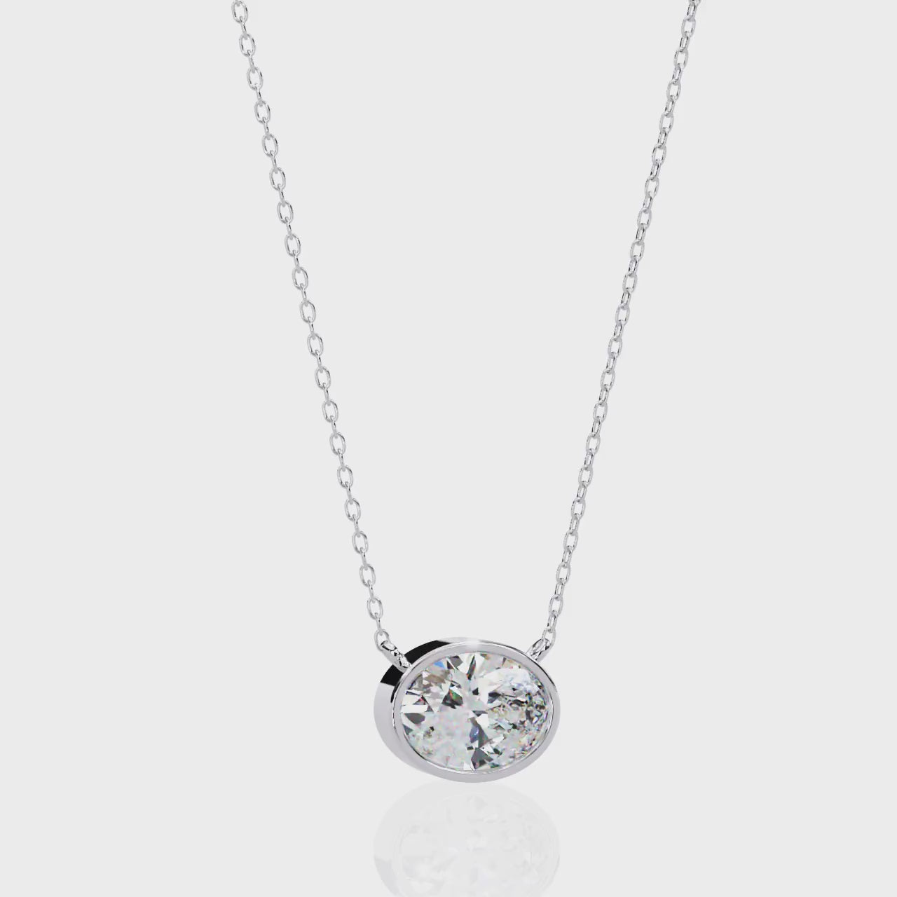 Aurelia Oval-Cut Diamond Pendant